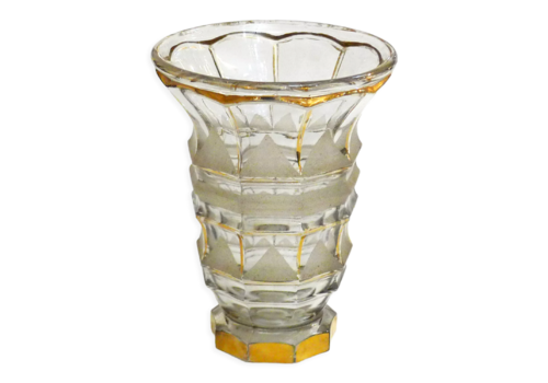 Gold Granite Art Deco Vase, 1940s