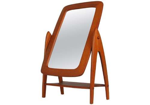 Mid Century Adjustable Teak Table Vanity Mirror, Sweden, 1960s