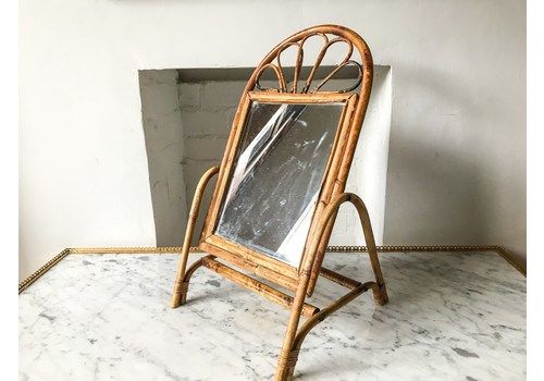 Vintage Bamboo Swing Dressing Table Mirror