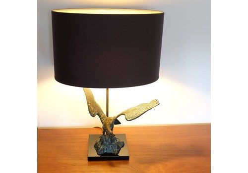 Mid Century Table Lamp With Eagle In The Maison Jansen Style