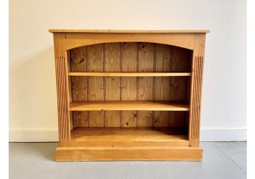 Open Front Pine Bookcase With Shelves