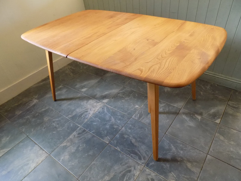 Ercol Grand Windsor Plank Dining Table | Blonde Beech & Elm | Vintage Mid Century 1960's ...