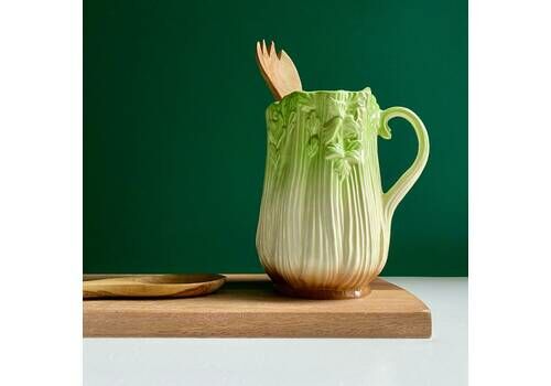 Vintage Sylvac Celery Jug 5033 | Collectable 1950s Majolica Style Pottery | Vintage Home Decor