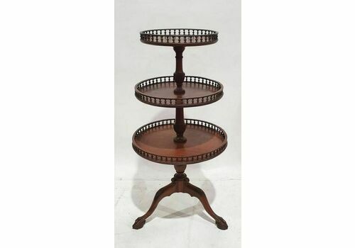 Georgian Mahogany Galleried Three Tier Dumb Waiter