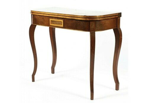 Georgian Mahogany And Satinwood Inlaid Card Table