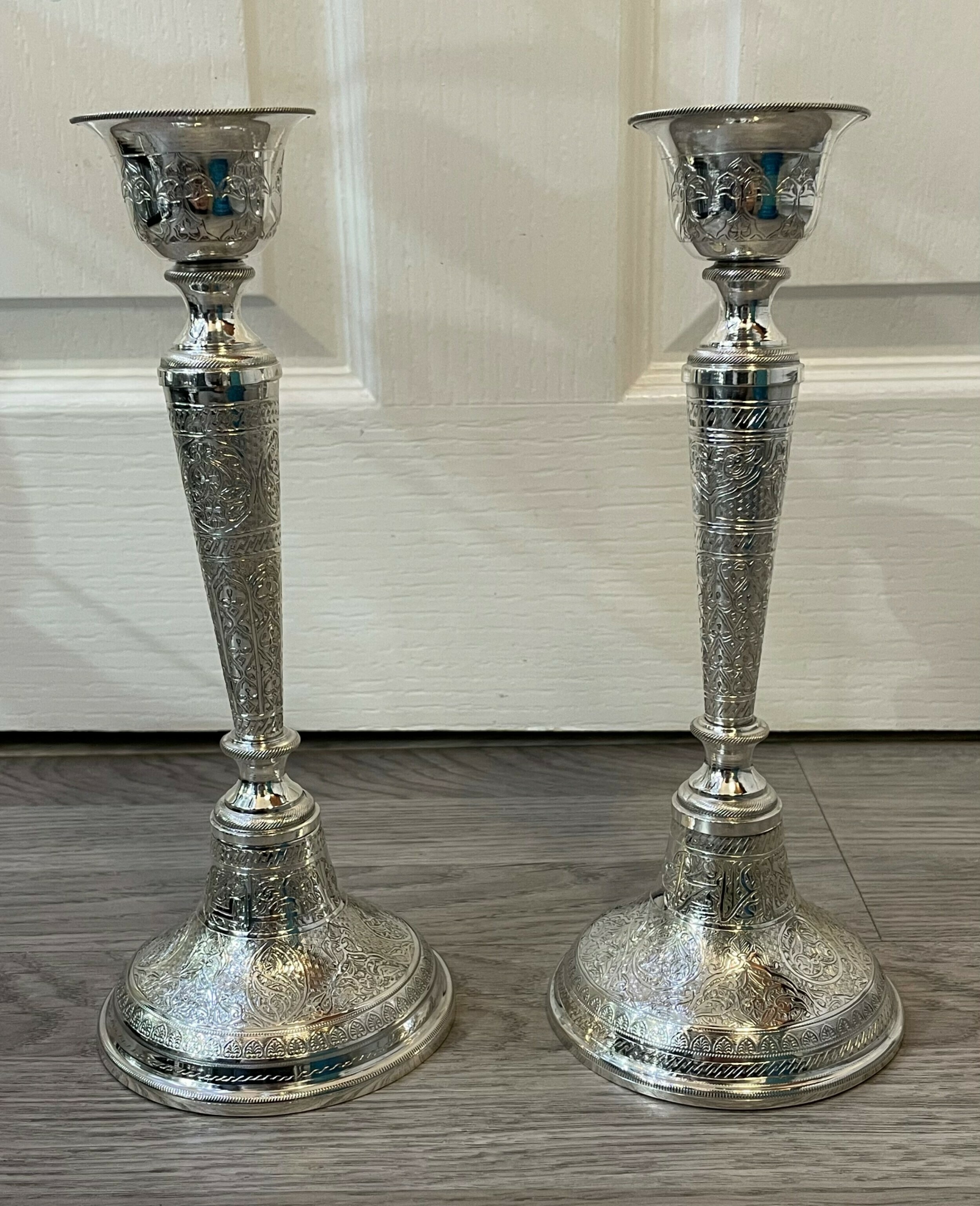 Chunky Silver Candle Holders atelieryuwa.ciao.jp