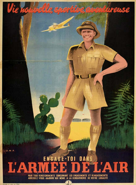 Enlist In The Air Service" 1917 WWI Vintage Style War Poster - 18x24 - Foto 4