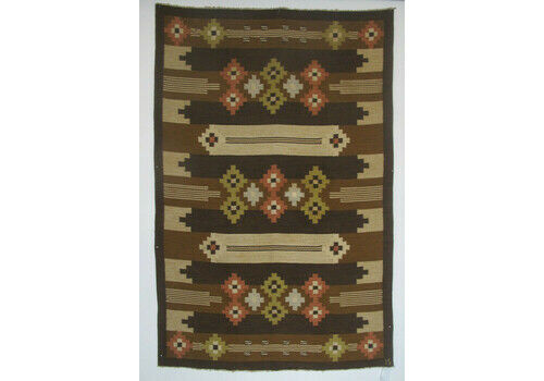 Vintage Swedish Wool Kilim, Mid 20th Century, 2.48m X 1.61m