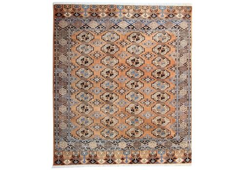 Antique Rugs Bukhara, Handmade Carpet Wool Oriental Rug, Large Living Room Rug