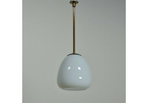Brass Stemmed Acorn Opal Shade Lights X5