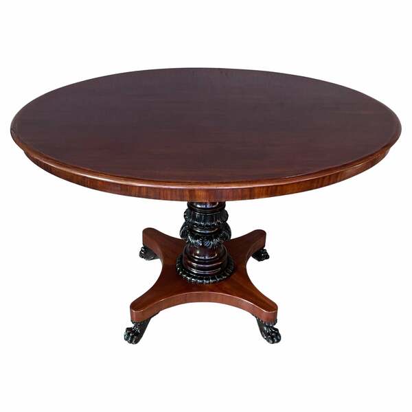 Mahogany Oval Table Circa The 19th Century Vinterior