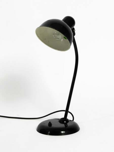 Original 1940s Black Kaiser Idell Metal Table Lamp Model 6551 photo for sale