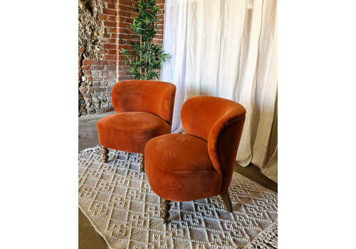 Vintage Moleskin Velvet Tub Chair