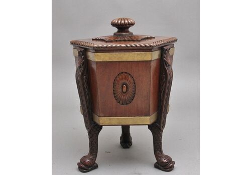 Early 20th Century Mahogany Wine Cooler In The Regency Style