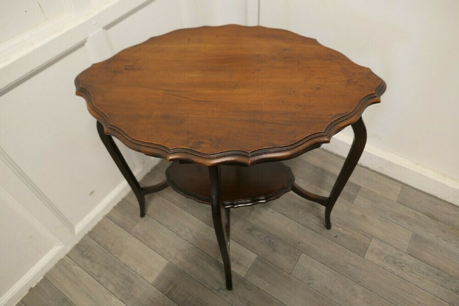 Oval Shaped Walnut Occasional Table photo for sale