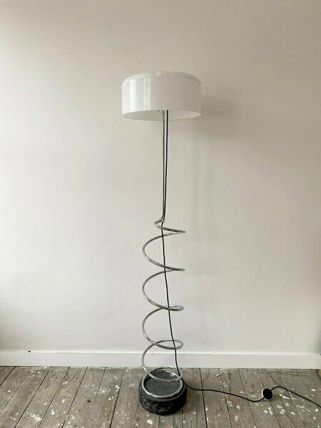 Spiral Lamp With Stone Base photo for sale