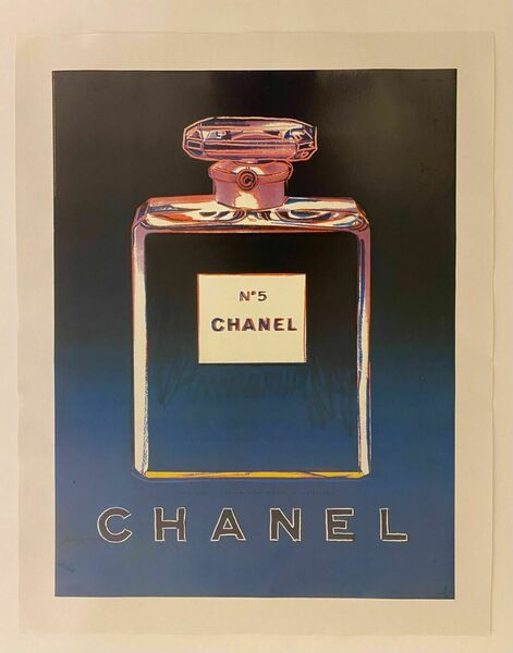 Andy Warhol, 1997 Chanel Blue Original Vintage Poster Linen